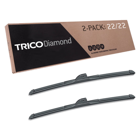 Versatile TRICO Diamond 2 Pack, Two 22" High Performance Replacement Windshield Wiper Blades (25-2222)