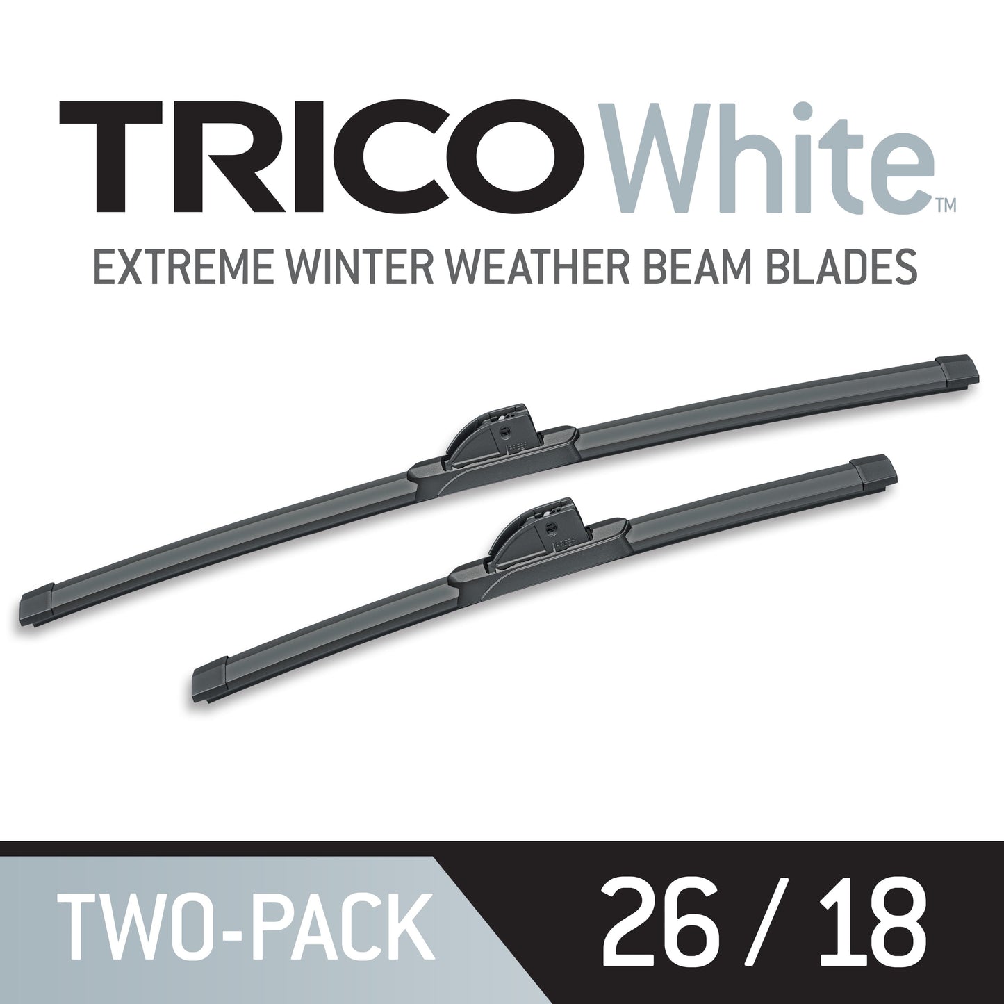 Versatile TRICO White 2 Pack, 26" + 18" Extreme Weather Winter Beam Wiper Blades (35-2618) Fits select: 2012-2017 TOYOTA CAMRY, 2016-2021 HONDA CIVIC