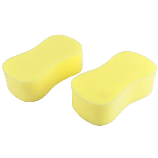 Versatile Unique Bargains 2 Pcs Durable Practical Vehicle Car Wash Sponge Bone Shaped Block Yellow