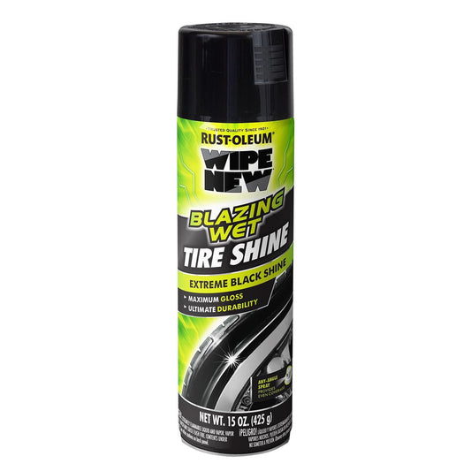 Versatile Wipe New Blazing Wet Tire Shine Long Lasting Wax Spray Look Like New Car High Gloss Tire 15 Fl. Oz.