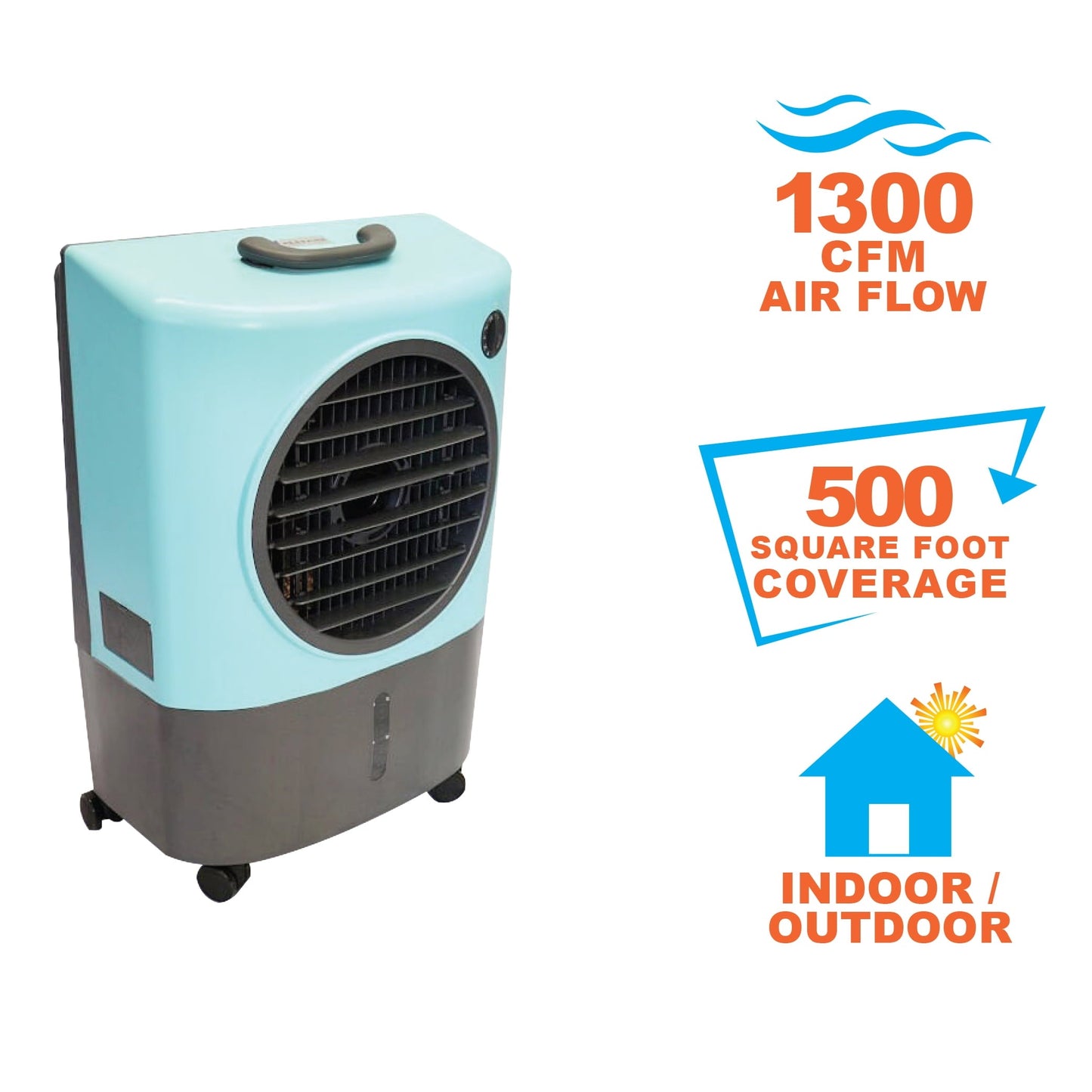 Classic Hessaire MC18V Indoor/Outdoor Portable 500 Square Foot Evaporative Air Cooler