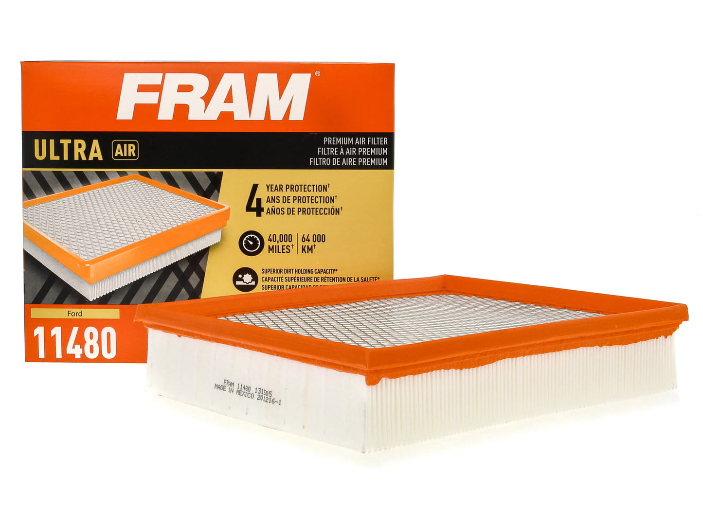 Classic FRAM Ultra Air XGA11480, Premium Engine Air Filter, Replacement Filter for Select Ford Vehicles Fits select: 2015-2023 FORD EDGE, 2013-2020 FORD FUSION