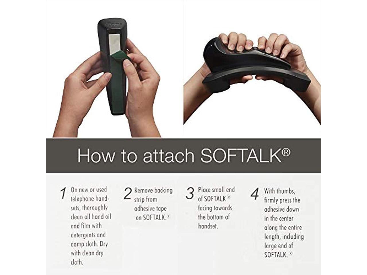 Versatile Softalk II Telephone Shoulder Rest, 2W x 6-3/4D x 2-1/2L, Black 801M