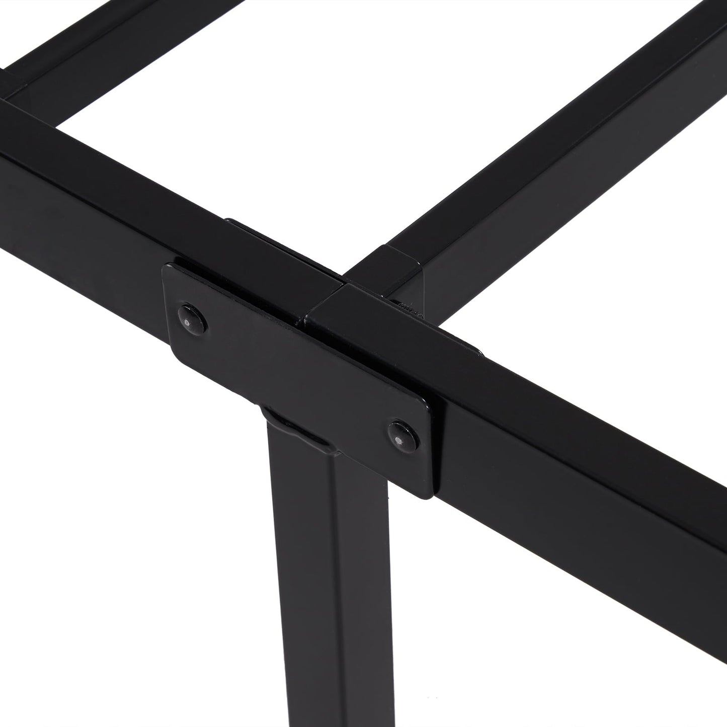 Classic UBesGoo Metal Platform Bed Frame, 18 Inches High, King, Black