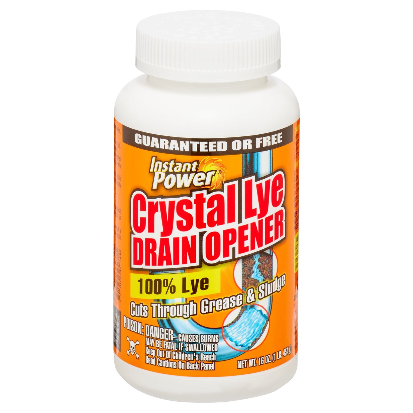 Versatile Instant Power Crystal Lye Drain Opener, 16 oz