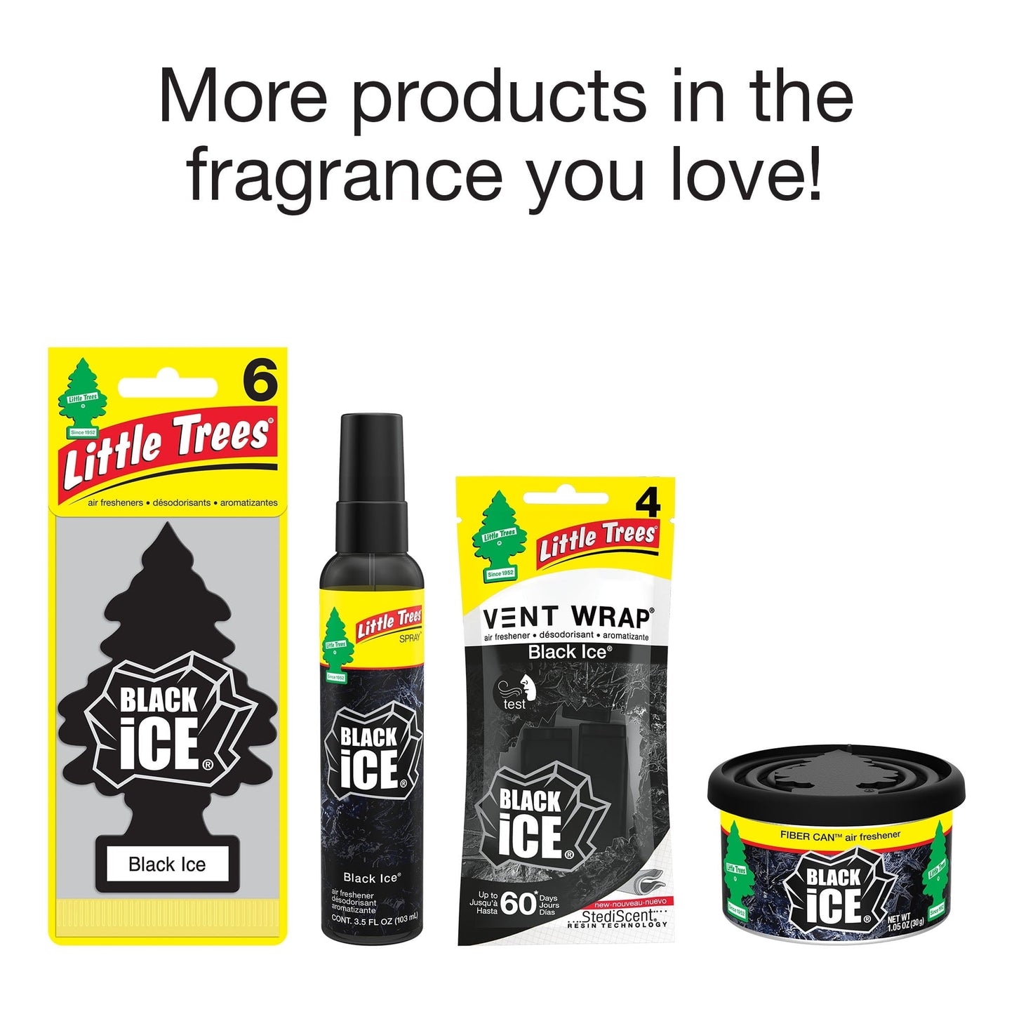 Classic Little Trees Air Freshener Black Ice Fragrance 3-Pack