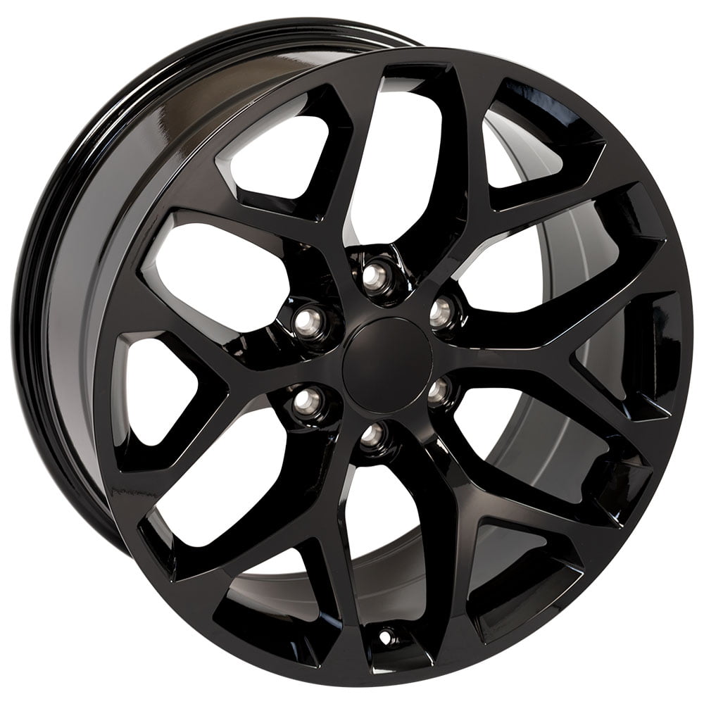 Classic 20" Replica Wheel CV98B Snowflake Fits Chevy Silverado Tahoe Rim 20x9 Black Wheel