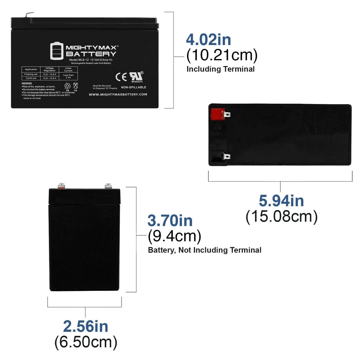 Classic 12V 8Ah Compatible Battery for APC Back-UPS ES 750 UPS - 6 Pack