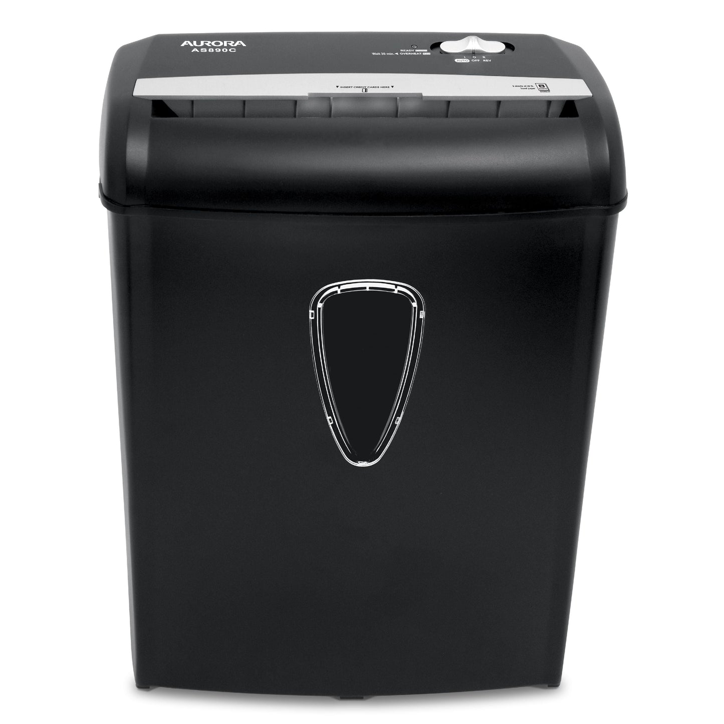 Versatile Aurora GB 8-Sheet Cross-Cut Paper Shredder, Black