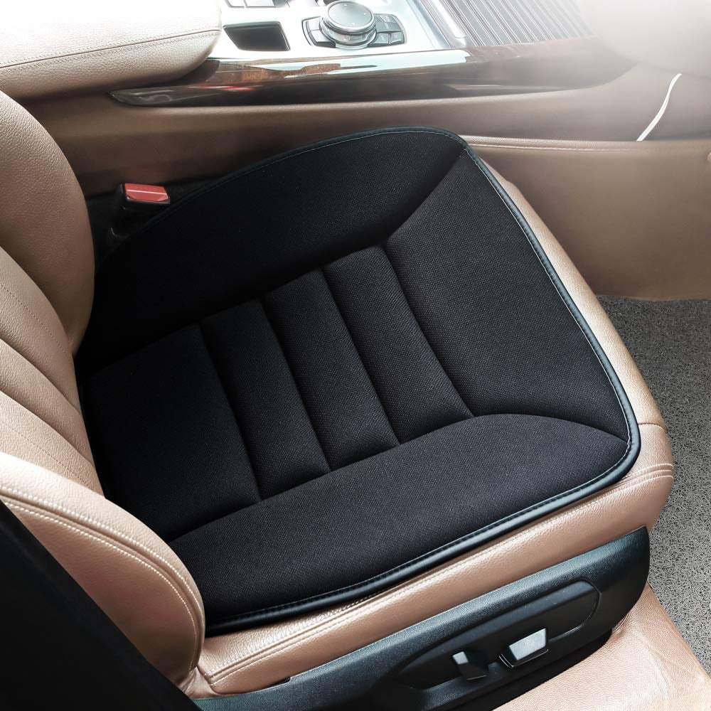 Classic Car Seat Cushion with 1.2inch Comfort Memory Foam, Seat Cushion for Car and Office Chair (Black)