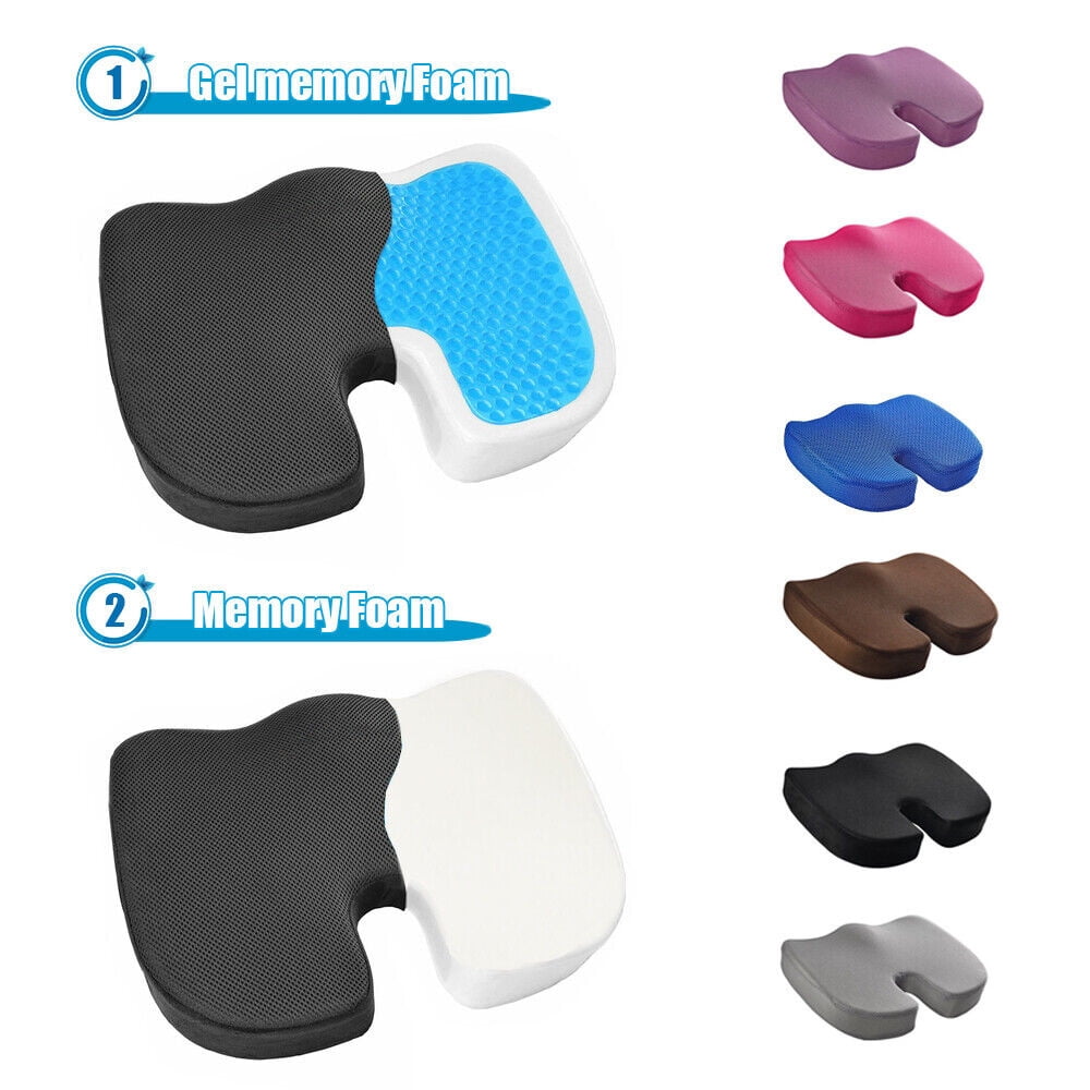 Classic Cool Seat Cushion Gel Memory Foam Chair, Non-Slip Orthopedic Pain Relief Pillow, Soft Seat Cushion for Office Chair Car Pad