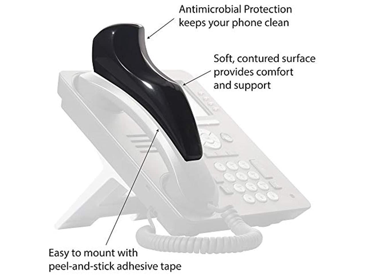 Versatile Softalk II Telephone Shoulder Rest, 2W x 6-3/4D x 2-1/2L, Black 801M