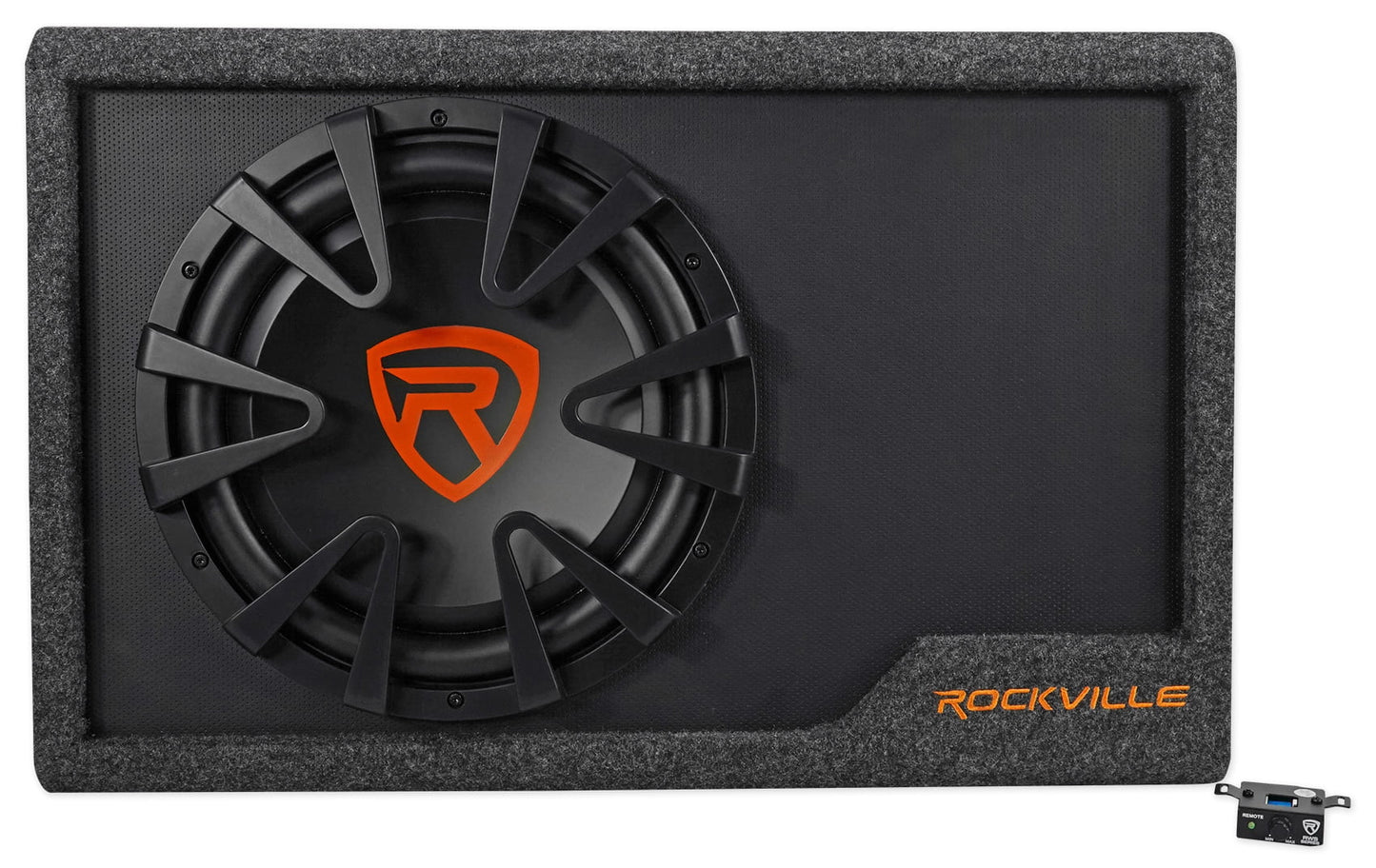 Versatile Rockville RWS12CA Slim 1200 Watt 12" Amplified Powered Car Subwoofer Enclosure