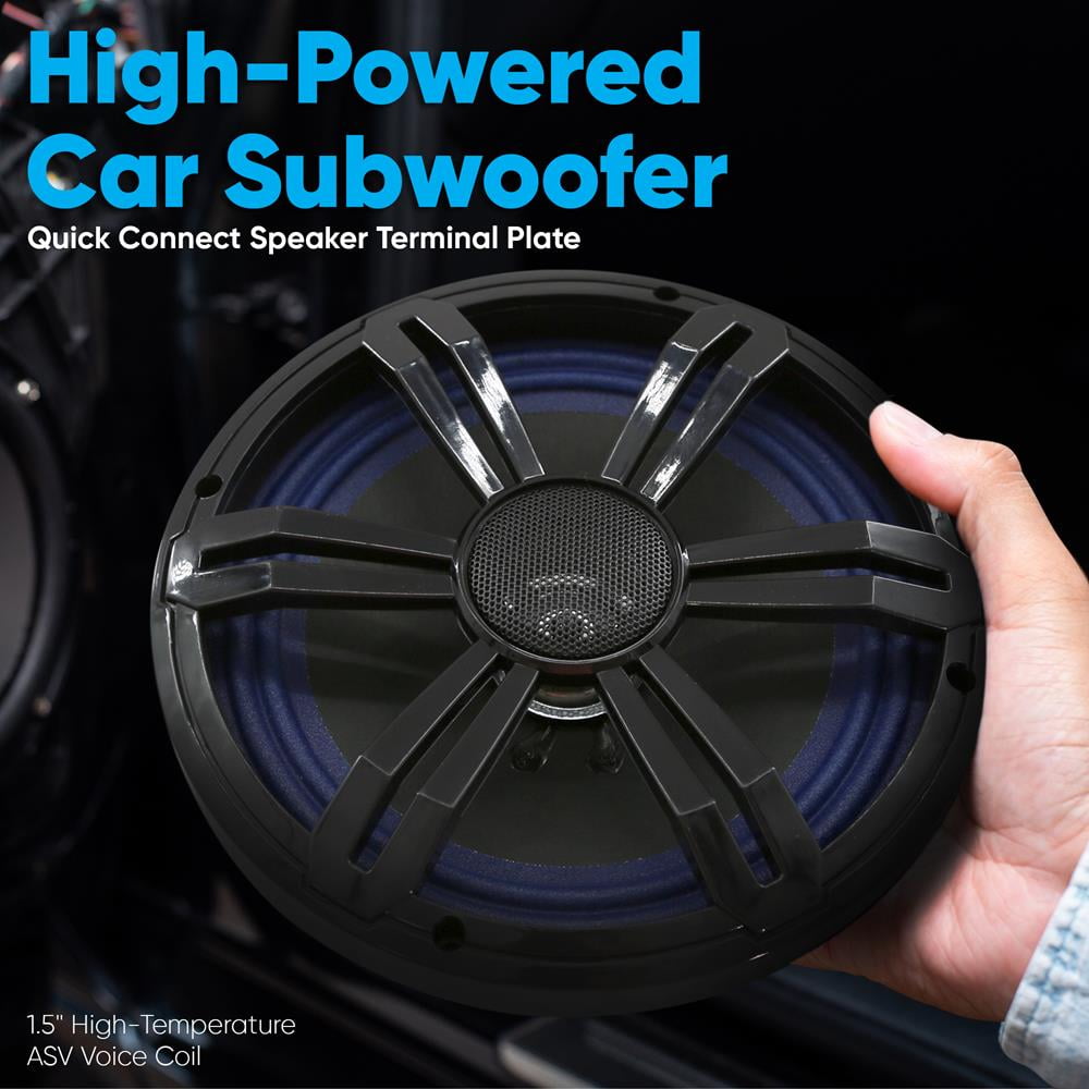 Versatile PyleUsa 8'' Single Voice Coil Car Subwoofer - 250 Watts at 4-Ohm Car Audio Powered Subwoofer