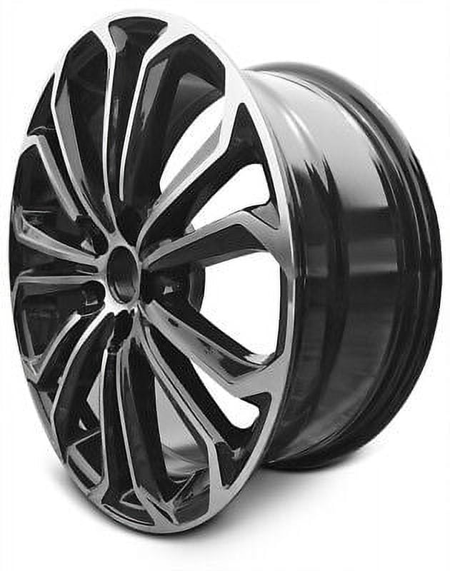 Versatile Rim for 2014-2016 Toyota Corolla 17x7 Inch Black Machine Face (Diamond Cut) Aluminum Rim - OE Direct Replacement - Wheel Direct Fit