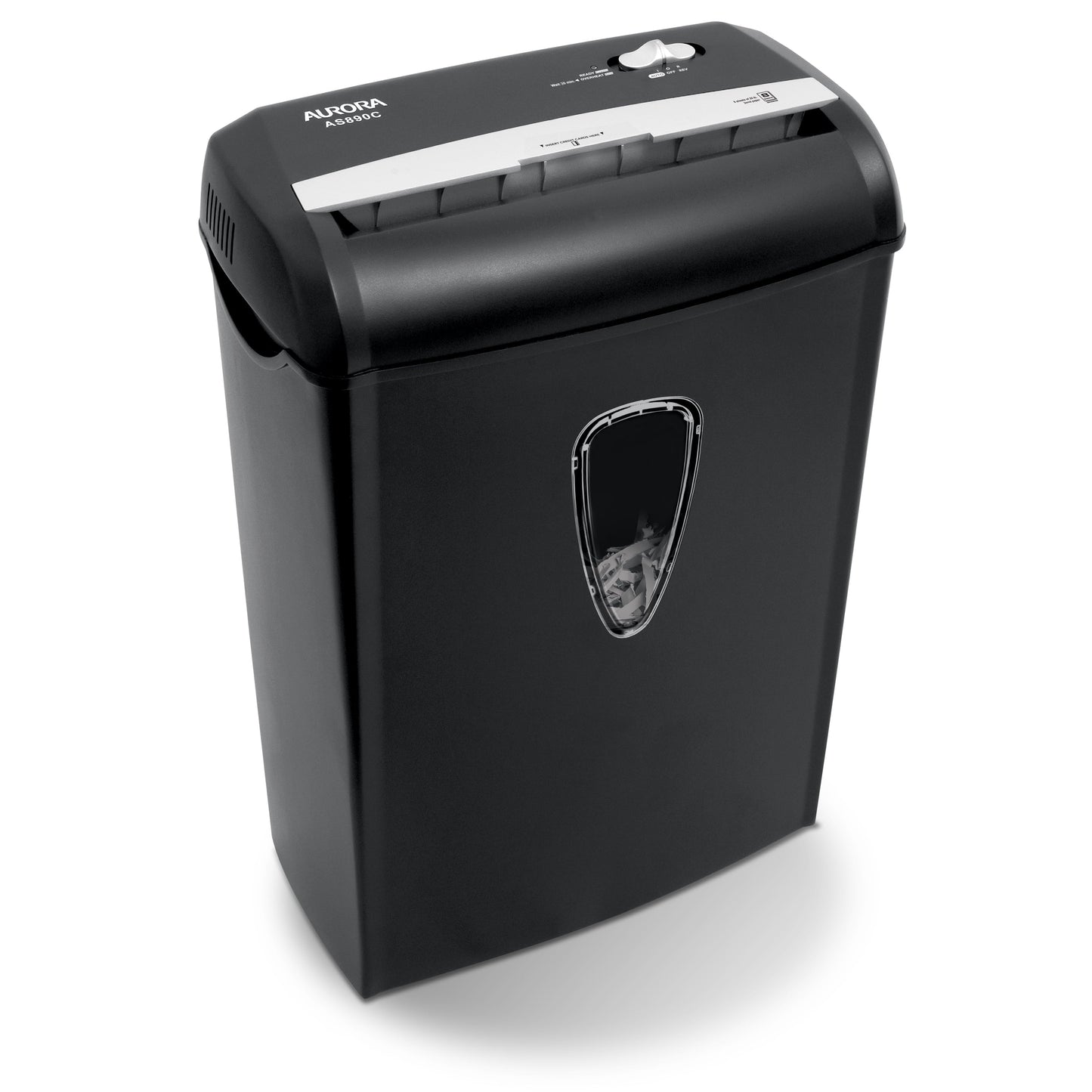 Versatile Aurora GB 8-Sheet Cross-Cut Paper Shredder, Black