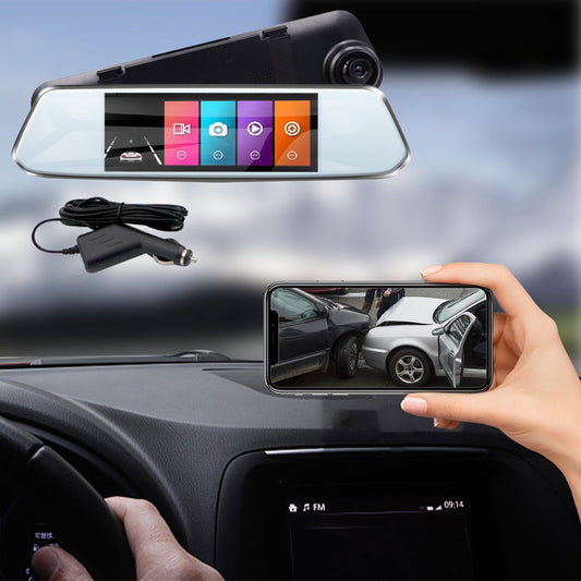 Versatile Cameland Car Accessories Mirror Dash Cam Backup Camera12 Inch, HD Smart Rearview Mirror For Cars & Trucks, Front And Rear View Dual Cameras, Night Vision, Parking Assistance Dash Cam on Clearance