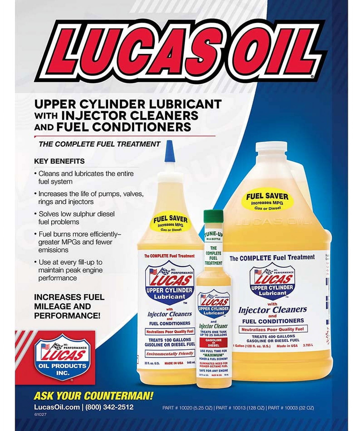 Versatile Lucas Oil 10013 Fuel Treatment Gallon