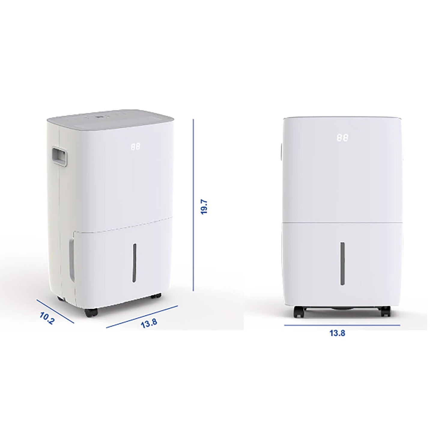 Versatile JHS Energy Star 35 Pint Dehumidifier in White - LED Display, 24H Timer