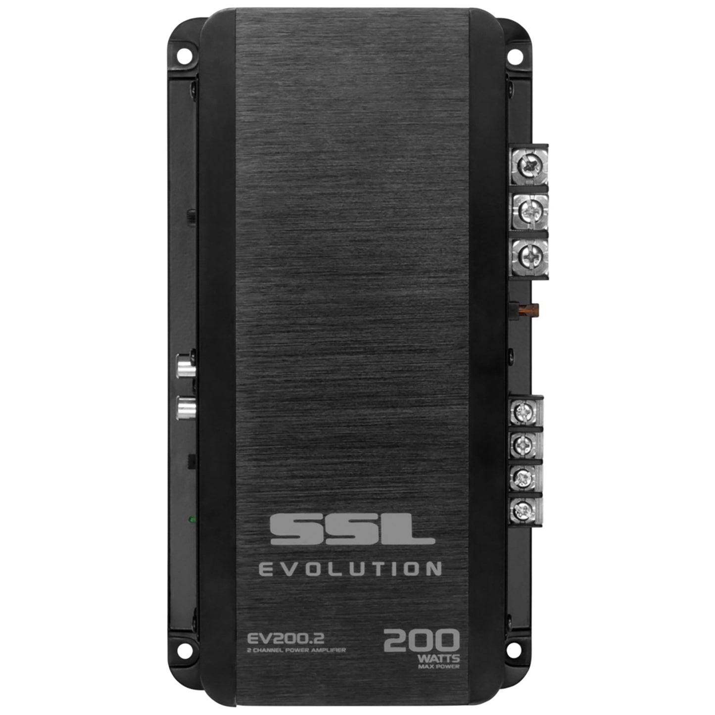 Versatile Sound Storm Laboratories EV200.2 Evolution Series Car Audio Amplifier - 200 High Output, 2 Channel, 2/8 Ohm, High/Low Level Inputs, Low Pass Crossover, Full Range, Hook Up To Stereo and Subwoofer