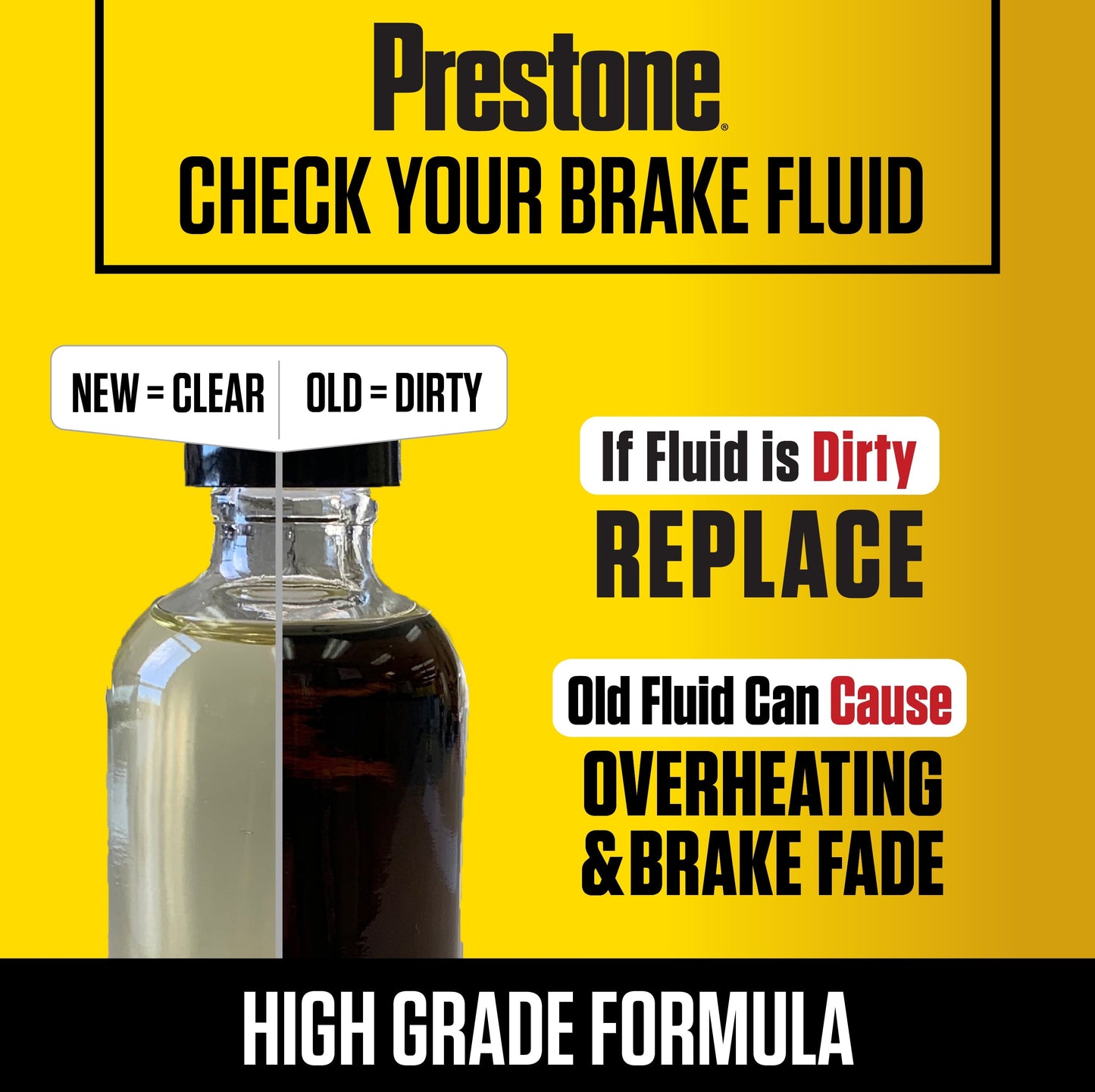 Versatile Prestone Hi-Temp Synthetic Dot 3 Brake Fluid 32 oz (1 Quart)