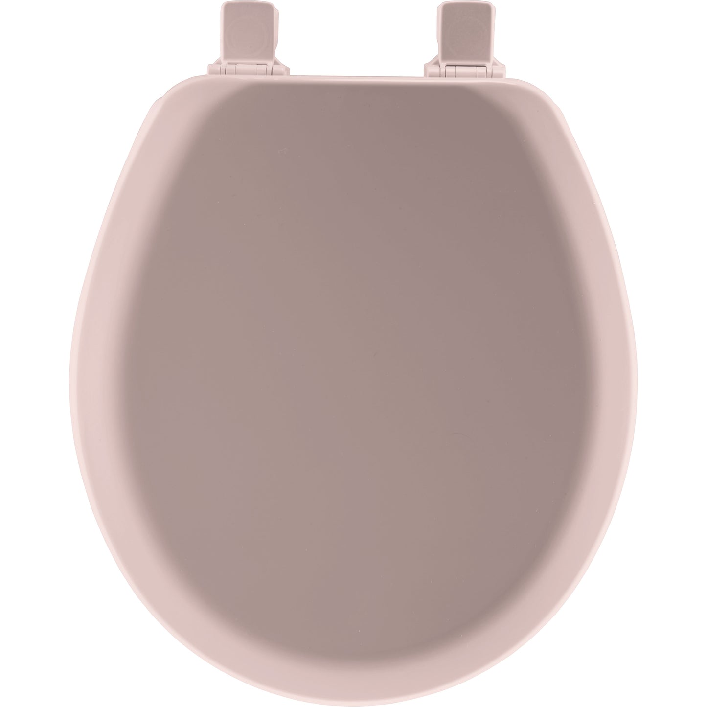 Classic Mayfair Cameron Round Enameled Wood Toilet Seat in Pink with STA-TITE Seat Fastening System and Easy Clean Hinge