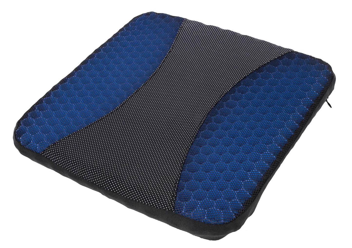 Classic Auto Drive Car Seat Cushion Hex Gel Black and Blue Universal Fit, 19CU22, 1 Piece