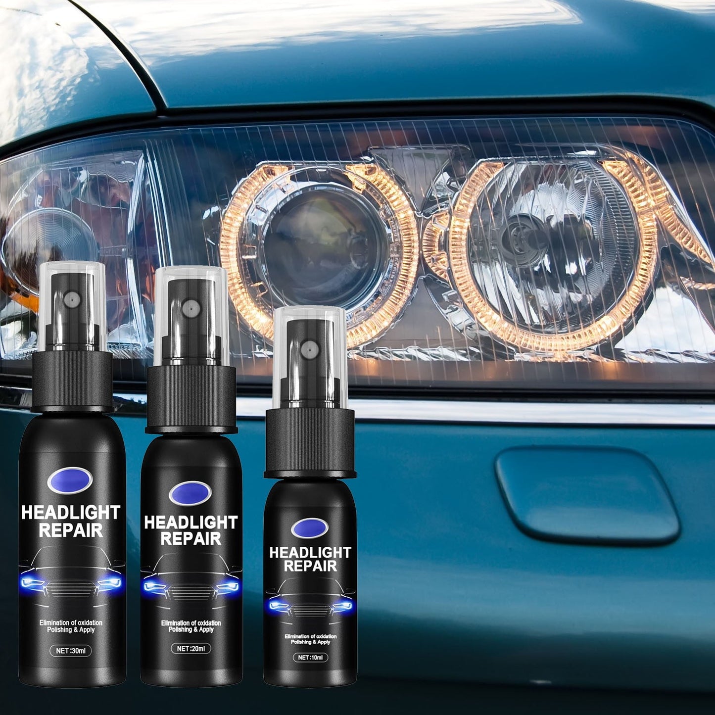 Versatile CLZOUD Car Care Repair 1 Bottle of Headlight Spray Car Headlight Scratch Agent Polishing Lampshade Headlight Kit Liquid Polish Renewals 30ml