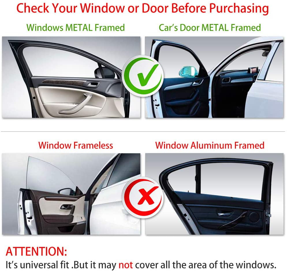 Versatile Car Sun Shades for Window, Side and Rear Window Sunshade ,Auto Sun UV RaysBlocker Visor Protector for Most Sedans SUV Truck