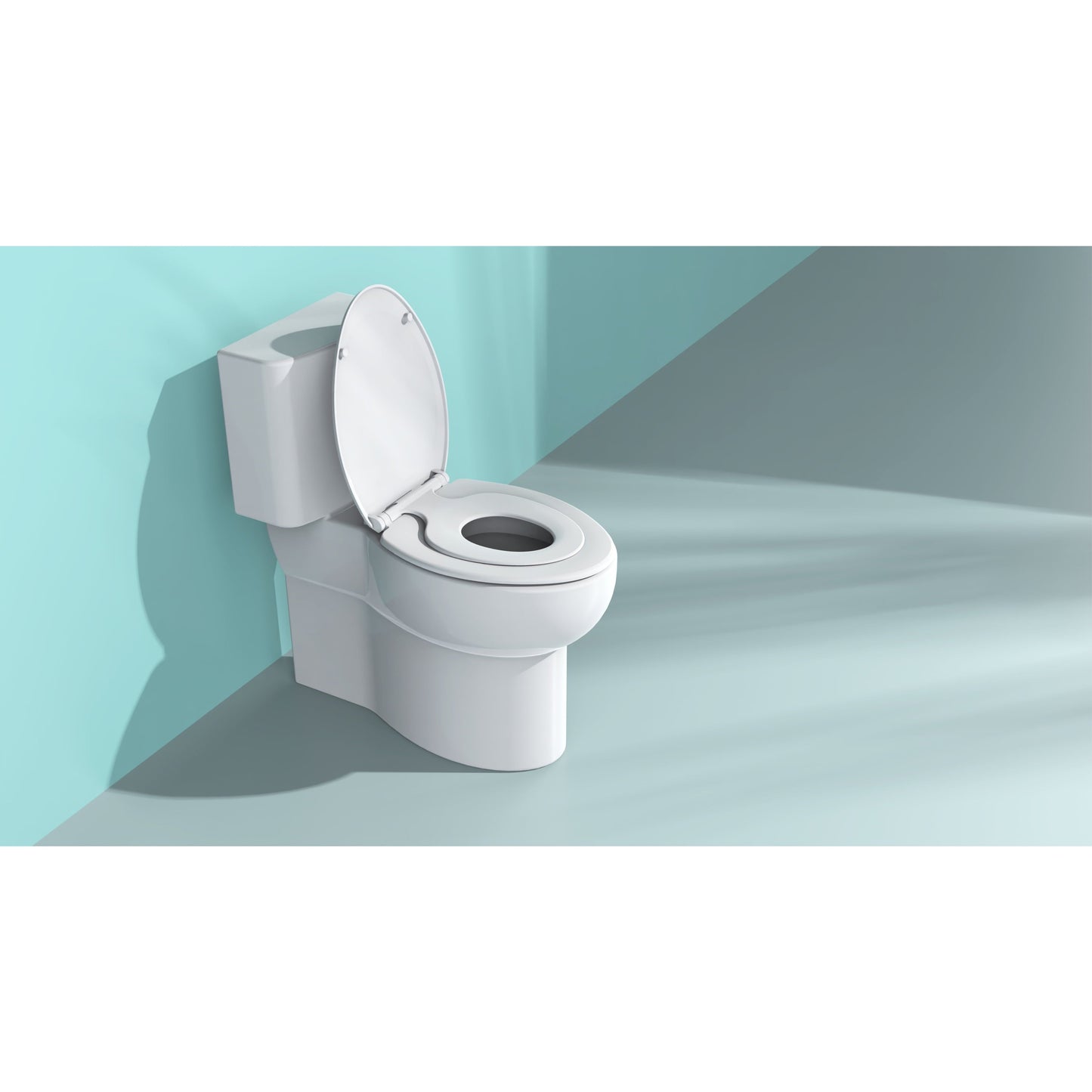 Versatile Mainstays Pp Elongated Toilet Seat W/t Child Seat