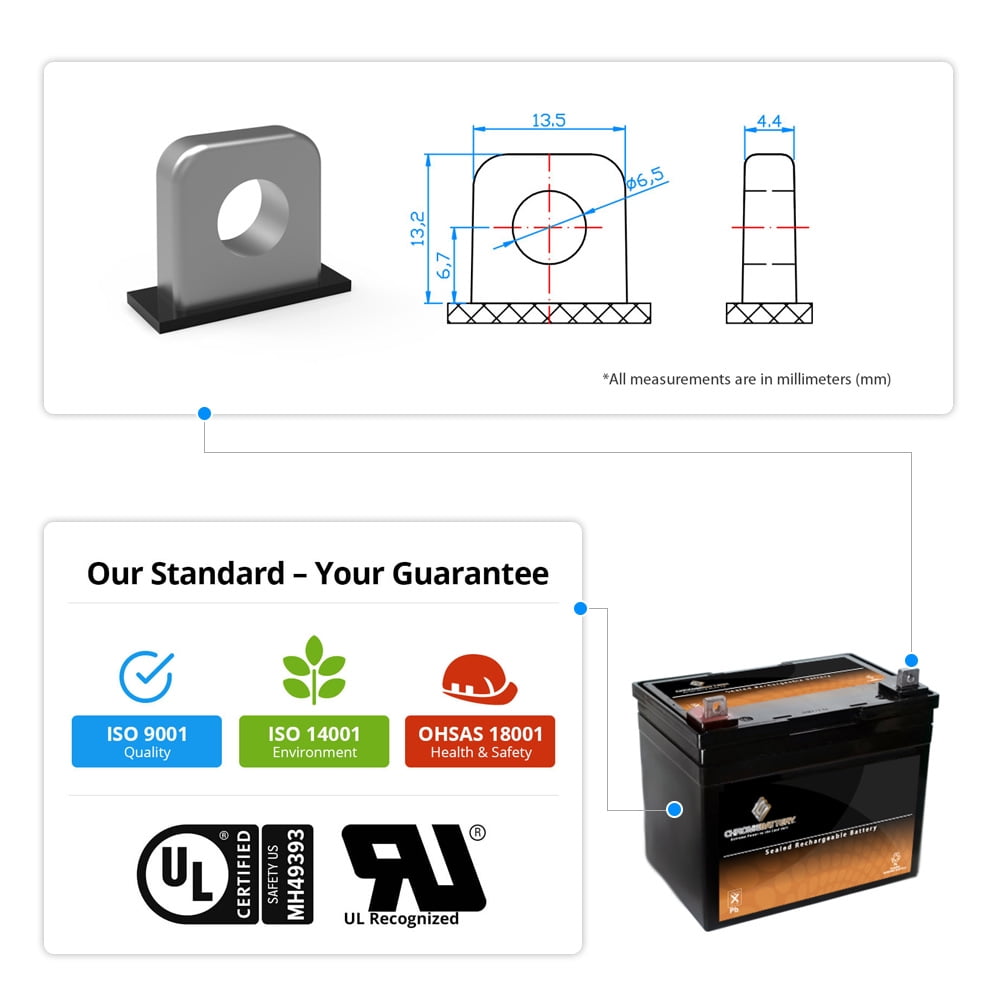 Versatile Chrome Battery 12V 35Ah Battery for Deere & Co. S92 Lawnmower