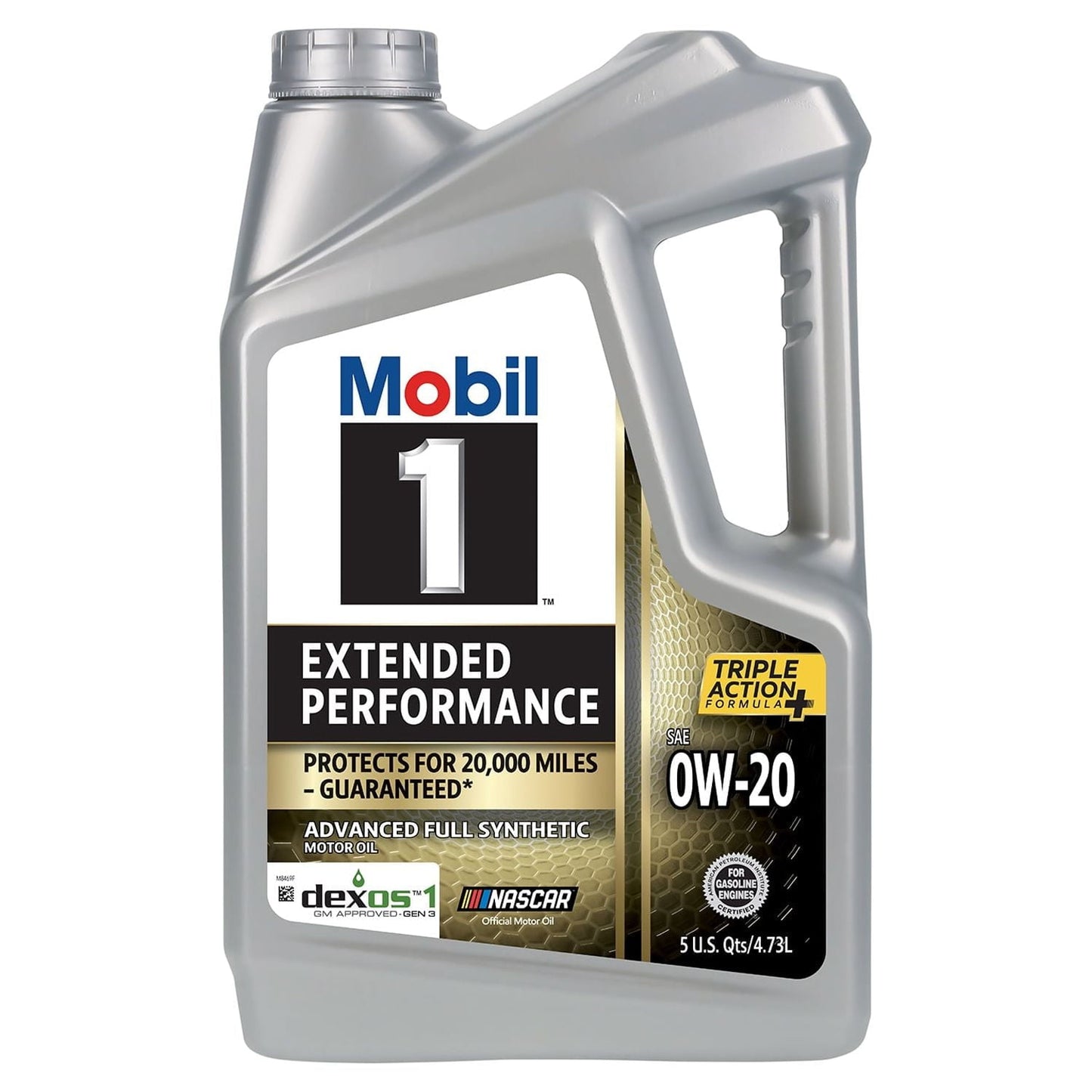 Classic Mobil 1 Extended Performance Full Synthetic Motor Oil 0W-20, 5 qt