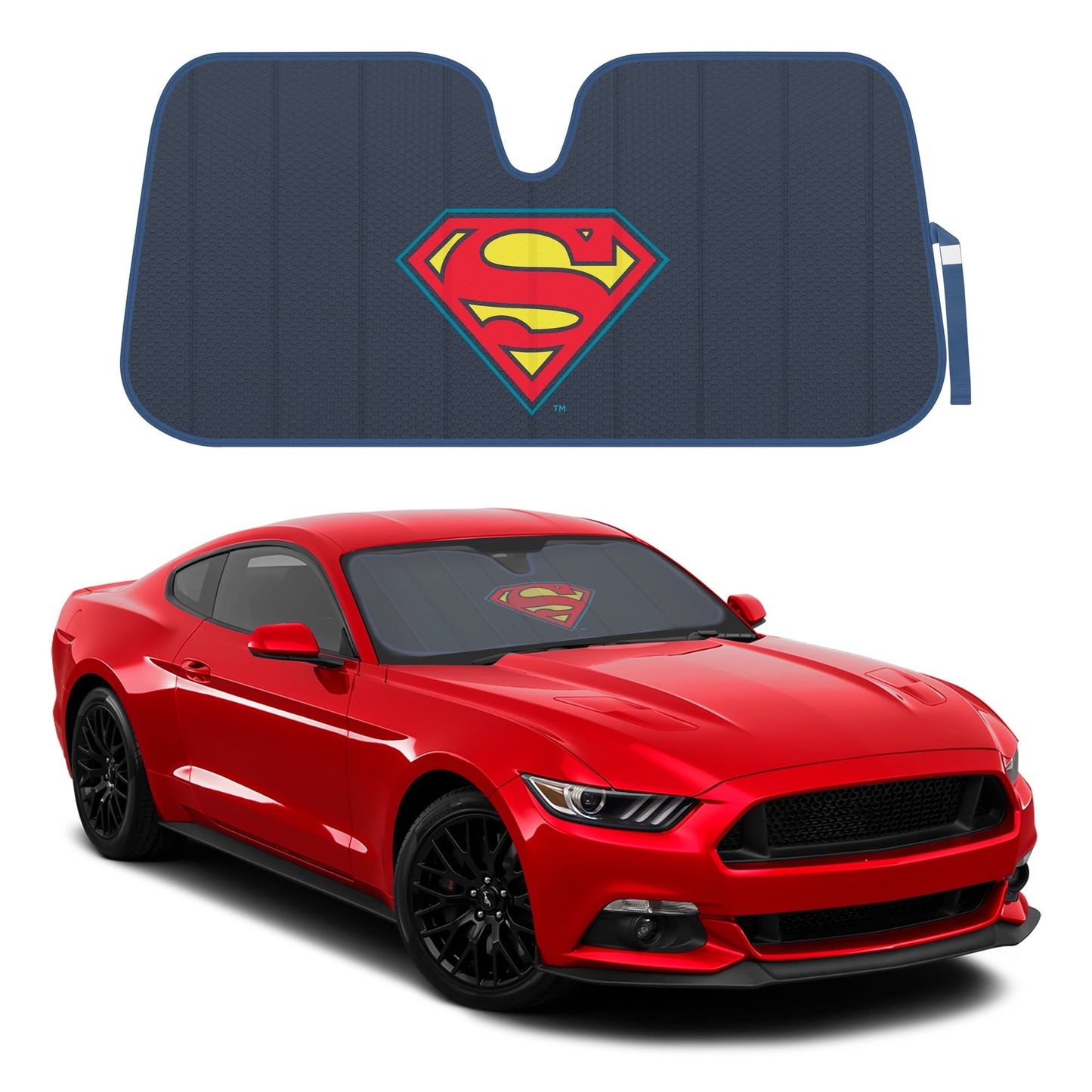 Versatile BDK New Superman 2022 Blue Windshield Sunshade Auto Shade for Car Truck & SUV