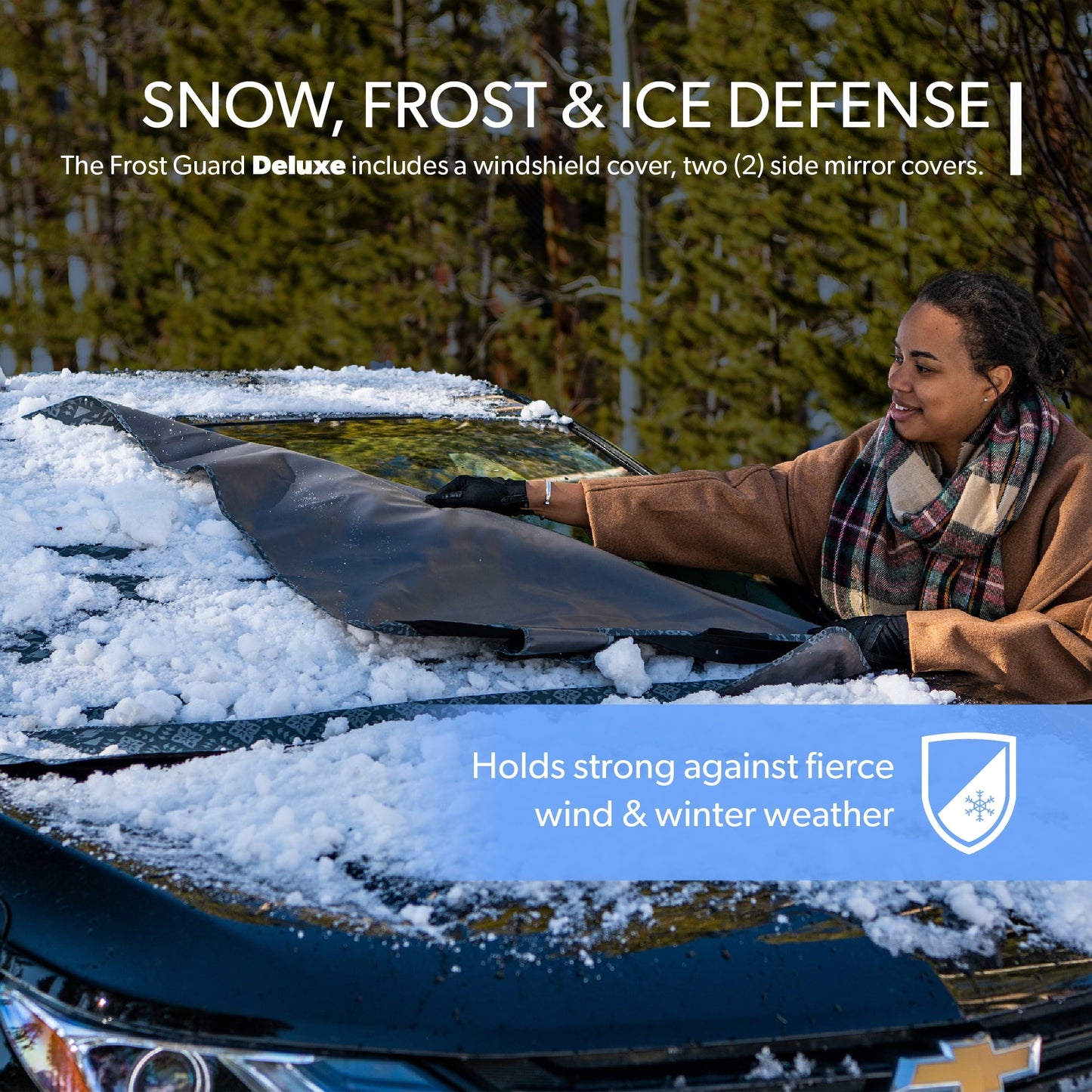 Classic FrostGuard Deluxe Full-Coverage Car Windshield Cover for Ice/Snow, Sweater, 41" x 59"