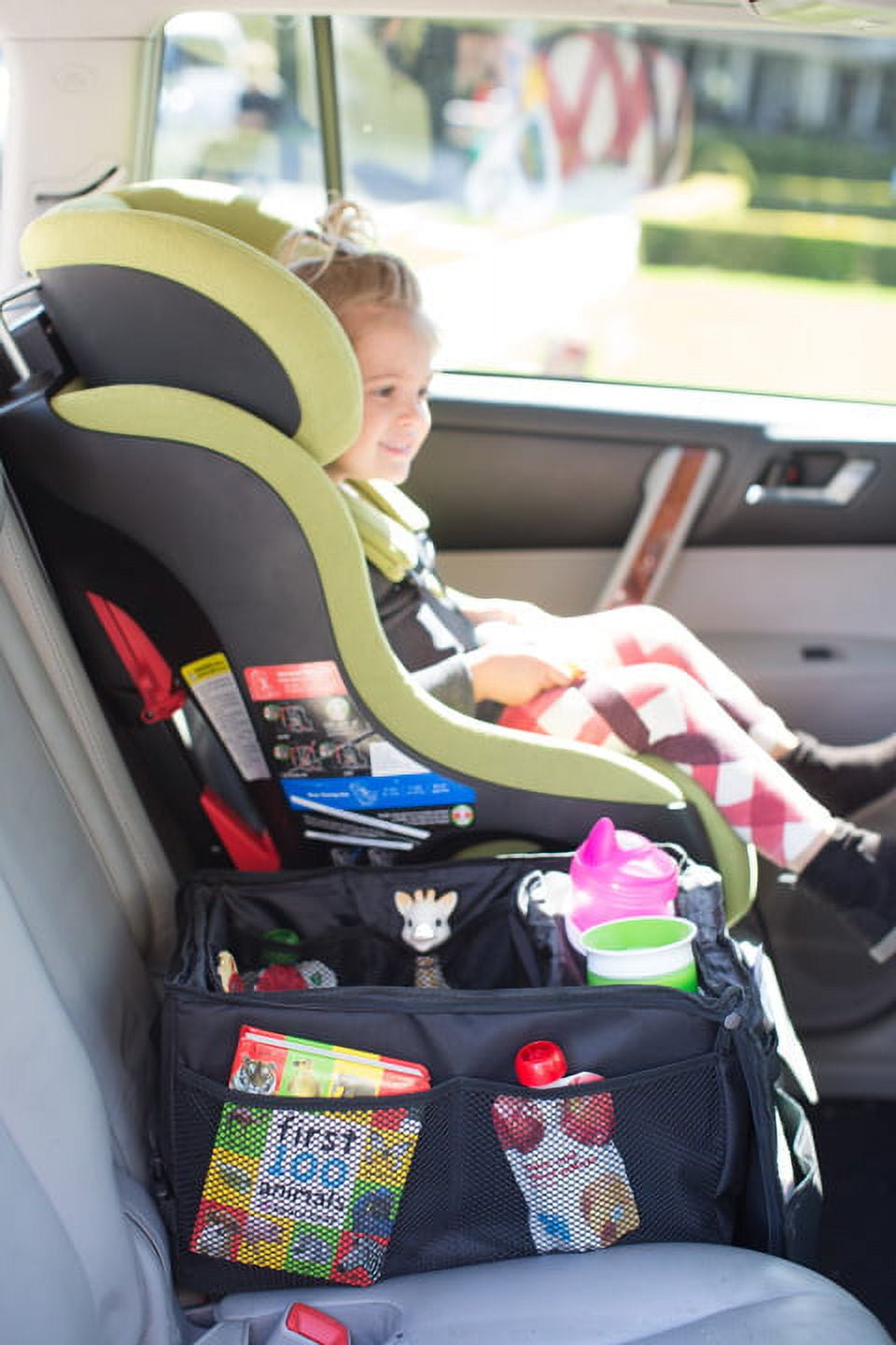 Versatile J.L. Childress Backseat Butler Car Organizer and Storage for Kids of All Ages, Black