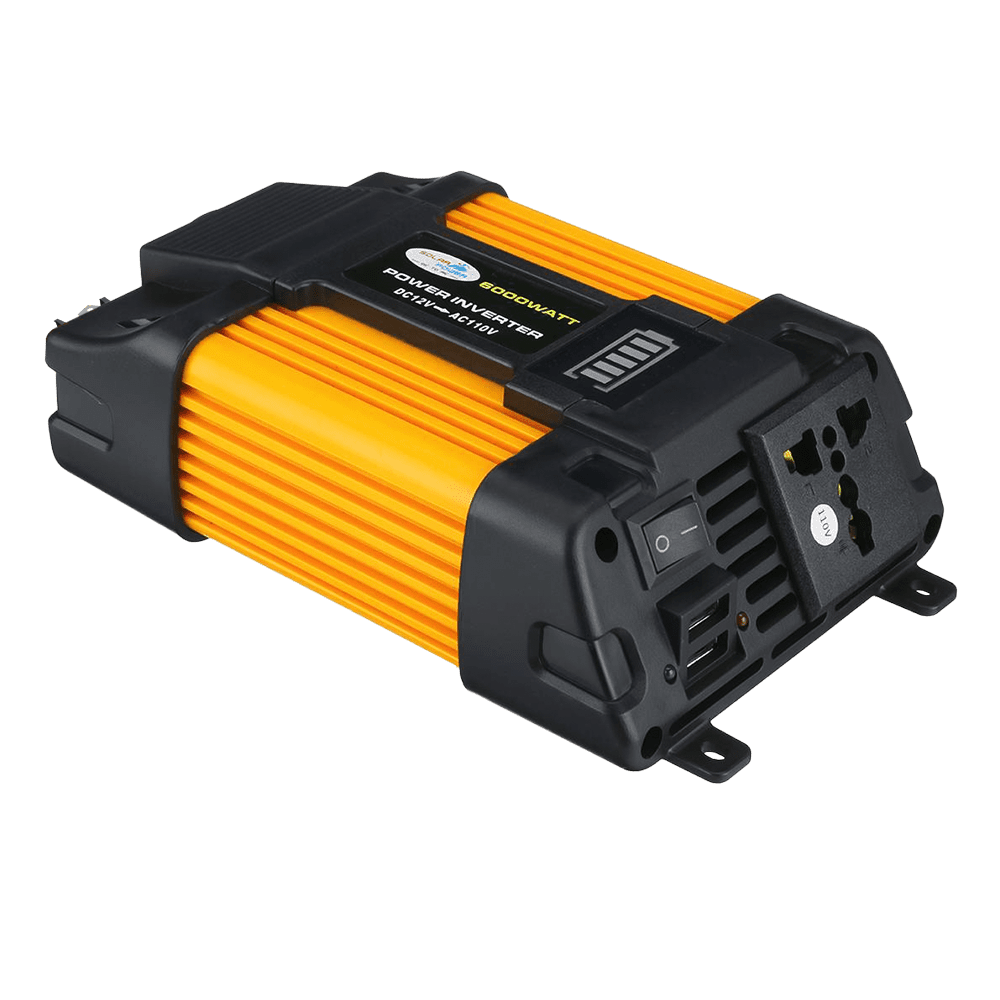 Versatile Inverter, DFITO 4000W Peak Car Power Inverter Dc 12V to 110V Ac Converter, with 1 Ac Outlet and 2 USB Car Charger, Camera/ Laptop Car Accessories, for Camping/ Road Trips/ Outdoor Work