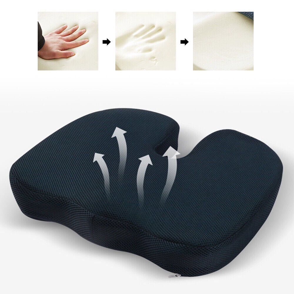 Classic Cool Seat Cushion Gel Memory Foam Chair, Non-Slip Orthopedic Pain Relief Pillow, Soft Seat Cushion for Office Chair Car Pad