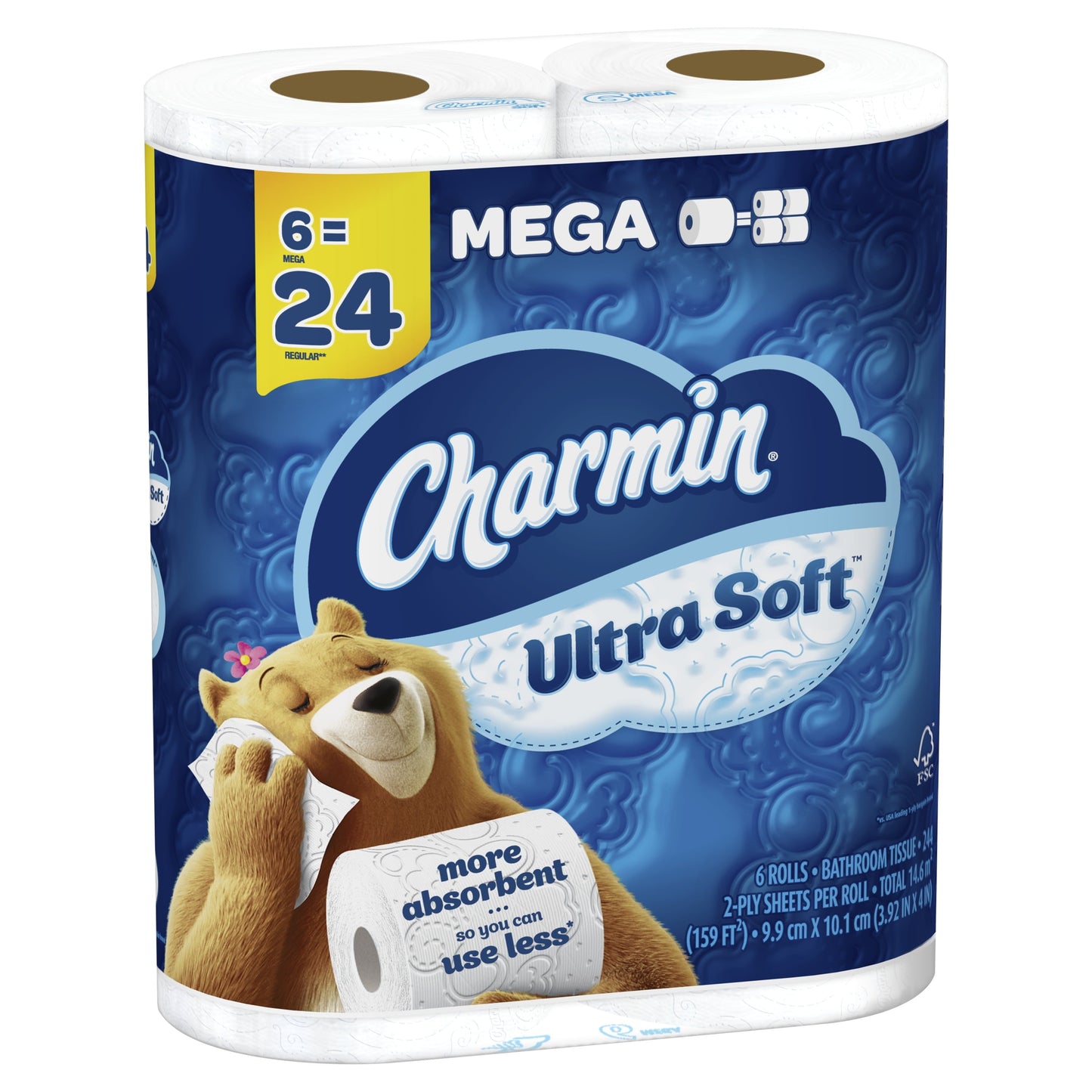 Versatile Charmin Ultra Soft Toilet Paper, 6 Mega Rolls