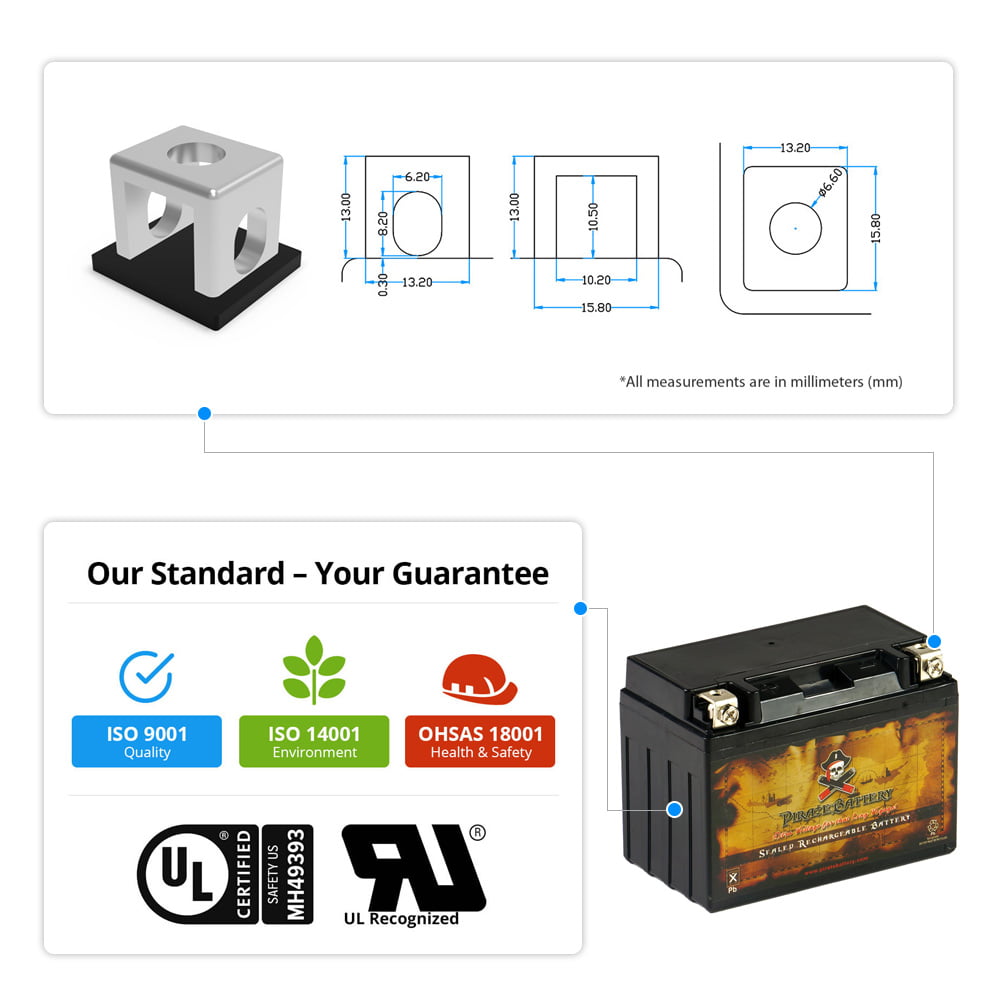 Versatile Pirate Battery YTX9-BS Sealed Agm 12V 135Cca Motorcycle Battery For Honda 650Cc Xr650L 2006