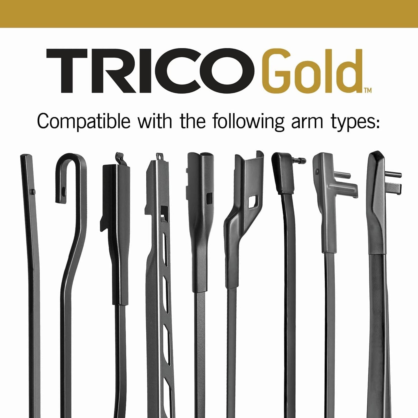 Classic TRICO Gold 2 Pack All Weather Automotive Replacement Wiper Blades 21 and 19 Inch (18-2119)