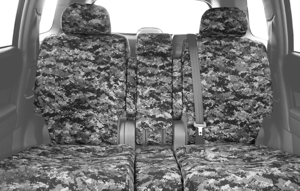 Classic CalTrend Front 40/20/40 Split Bench Camo Seat Covers for 2019-2023 Chevy/GMC Silverado|Sierra 1500-3500 - CV614-97KU Urban Insert and Trim