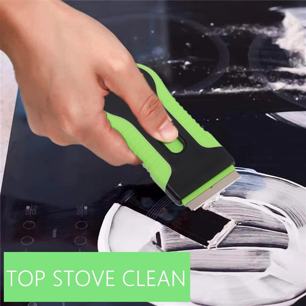 Classic Car Window Glass Adhesive Ceramic Shaving Scraper Blade Tint Vinyl Wrap Glue Remover Cleanser with 10 PCS Blades