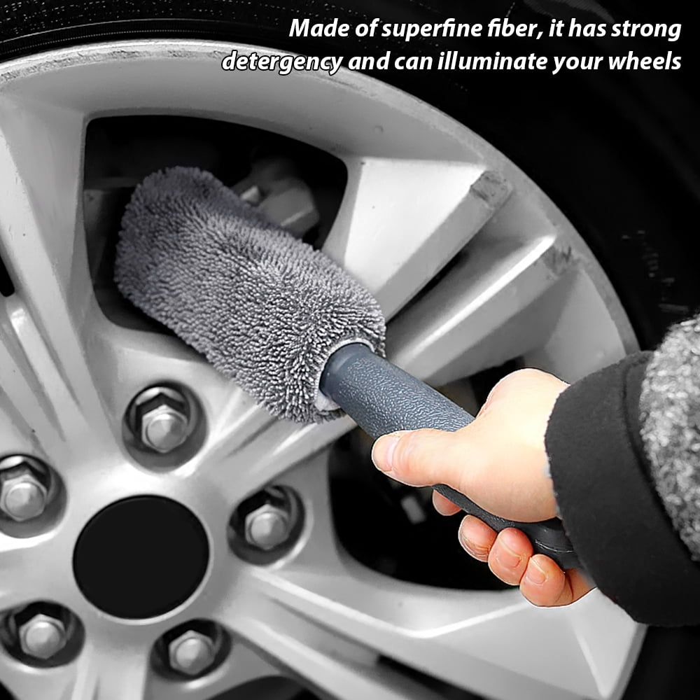 Classic Car Wheel Rim Wash Cleaning Brush Microfiber Tire Duster Cleaner Auto Detailing Washing Tool