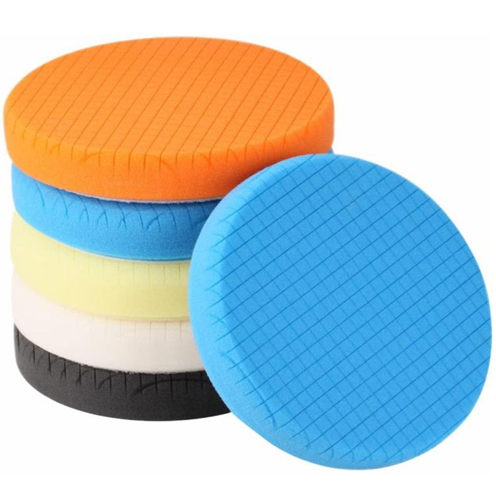 Versatile ICOCO 5pcs Buffing Polishing Pads 6 Inch Backing Plate Compound Buffing Sponge Pads Car Detailing Foam Sponge Tool