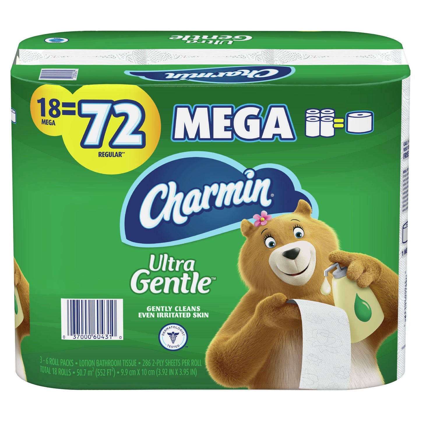 Versatile Charmin Ultra Gentle Toilet Paper, 18 Mega Rolls