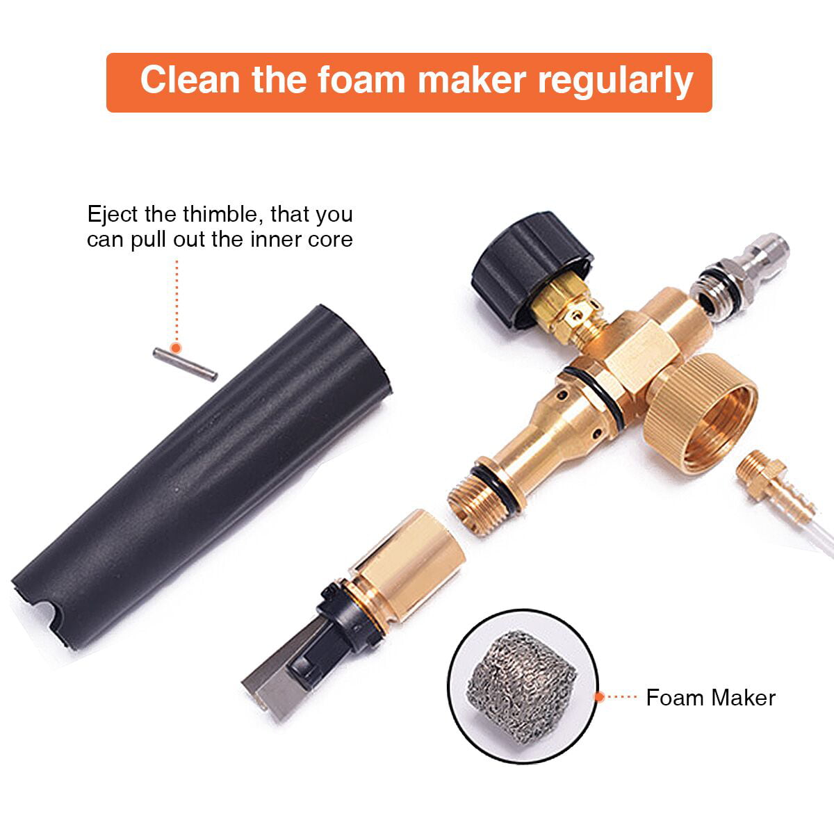 Classic MATCC Adjustable Car Foam Cannon I, Snow Foam Lance Fit 1/4" Quick Connector Wash Gun for Pressure Washer Jet Car Cleaning (0.26gal)