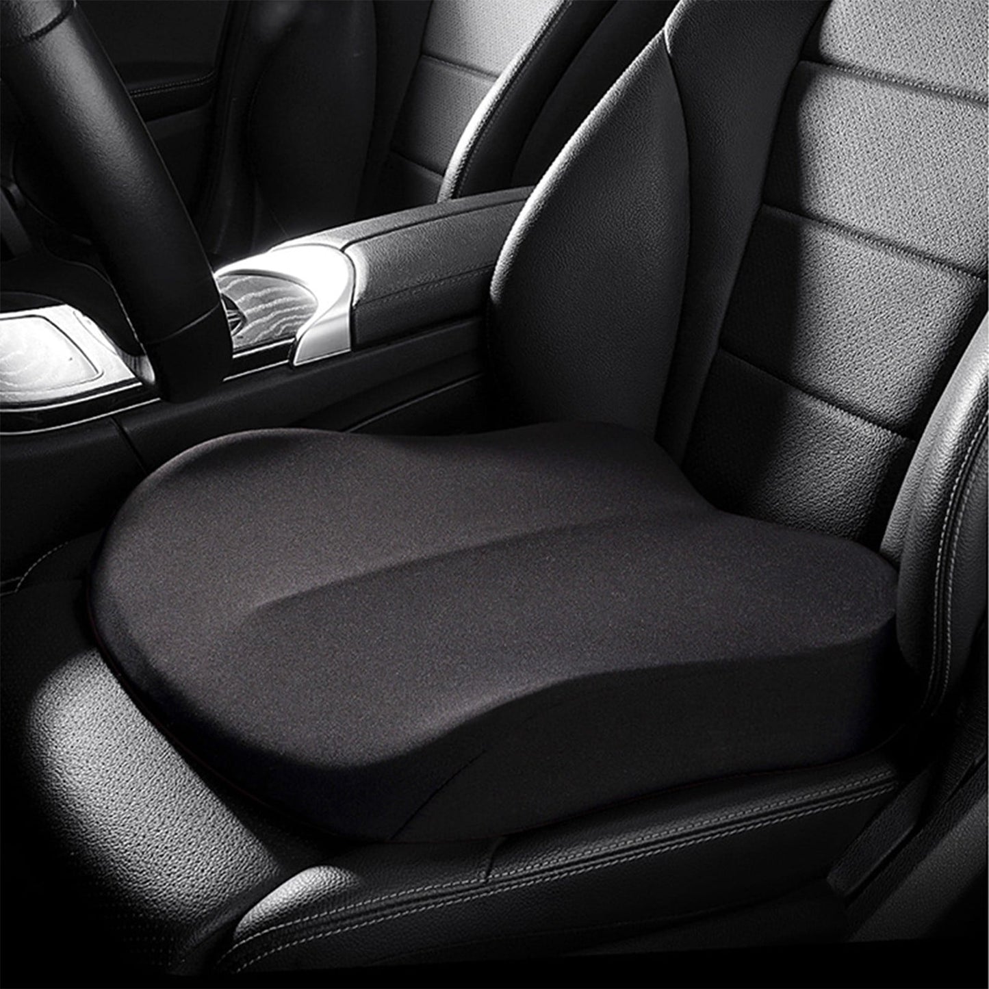 Classic solacol Car Wedge Seat Cushion for Car Seat Driver/Passenger- Wedge Car Seat Cushions for Driving Improve Vision/Posture - Memory Foam Car Seat Cushion for Hip Pain